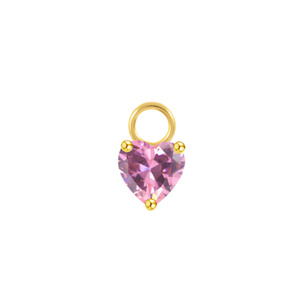 Pink Heart Earring Charm