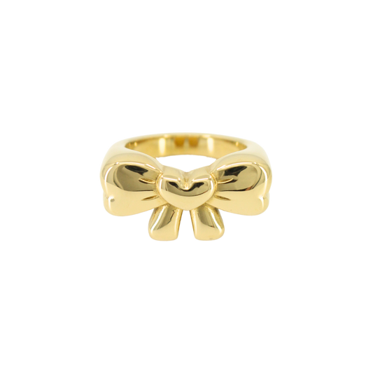 Chunky Ribbon Heart Ring