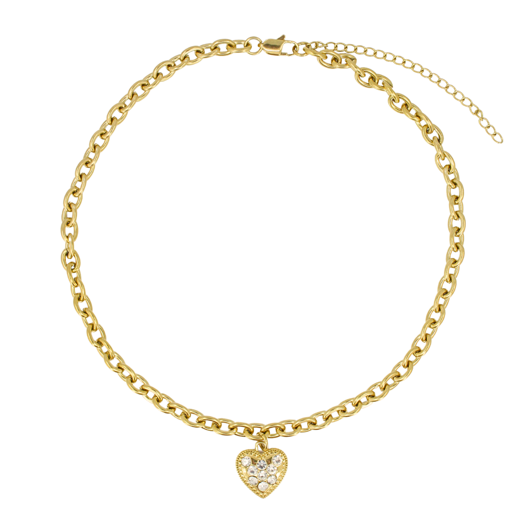 
Iced Out Sweetheart Choker