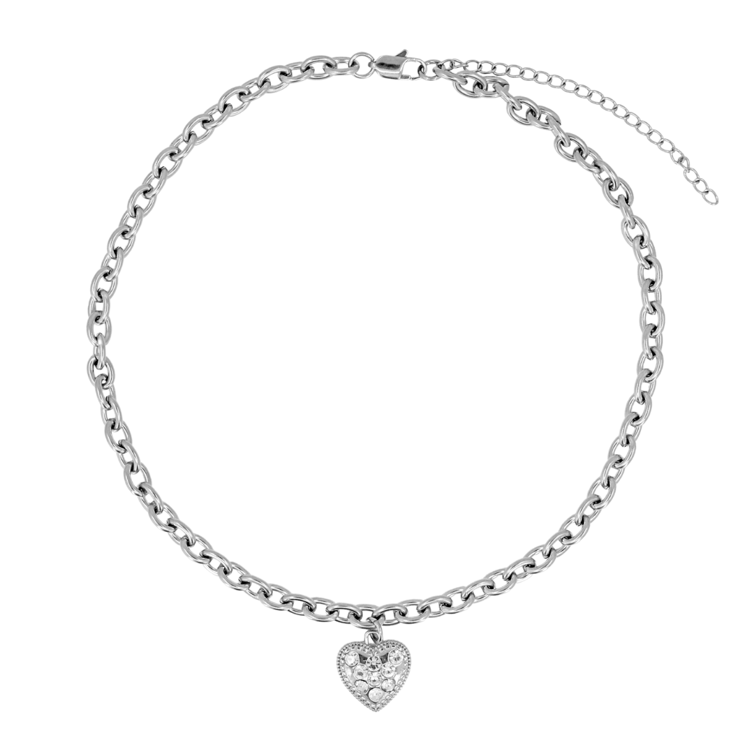 
Iced Out Sweetheart Choker