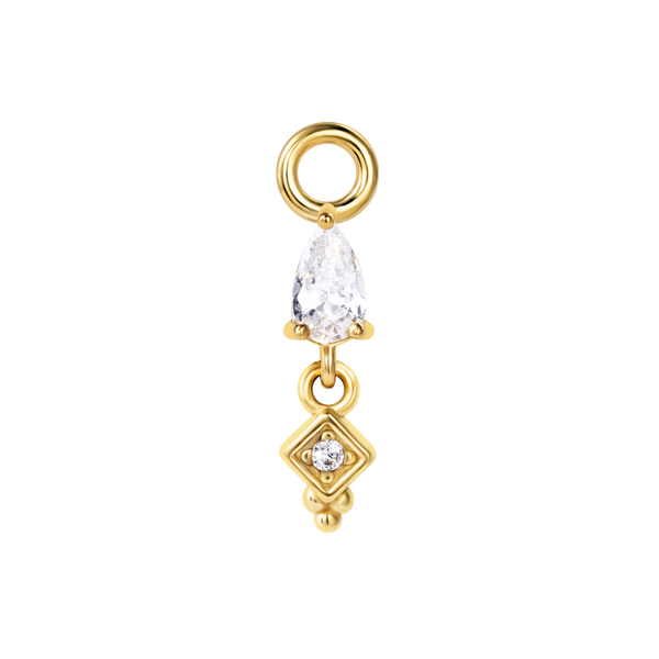 Icy Tear Drop Earring Charm