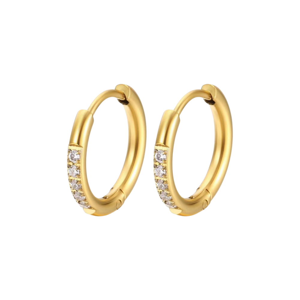 Sparkle Charm Hoops