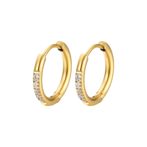 Sparkle Charm Hoops