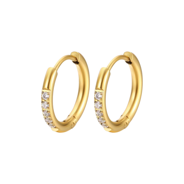 Sparkle Charm Hoops