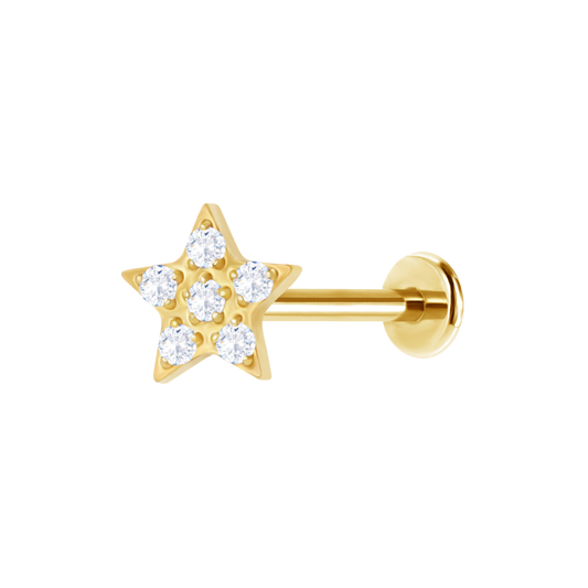 Icy Star Flatback Stud