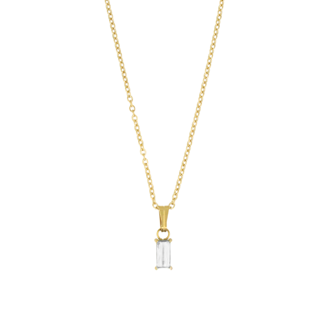 Dainty Emerald Diamond Necklace