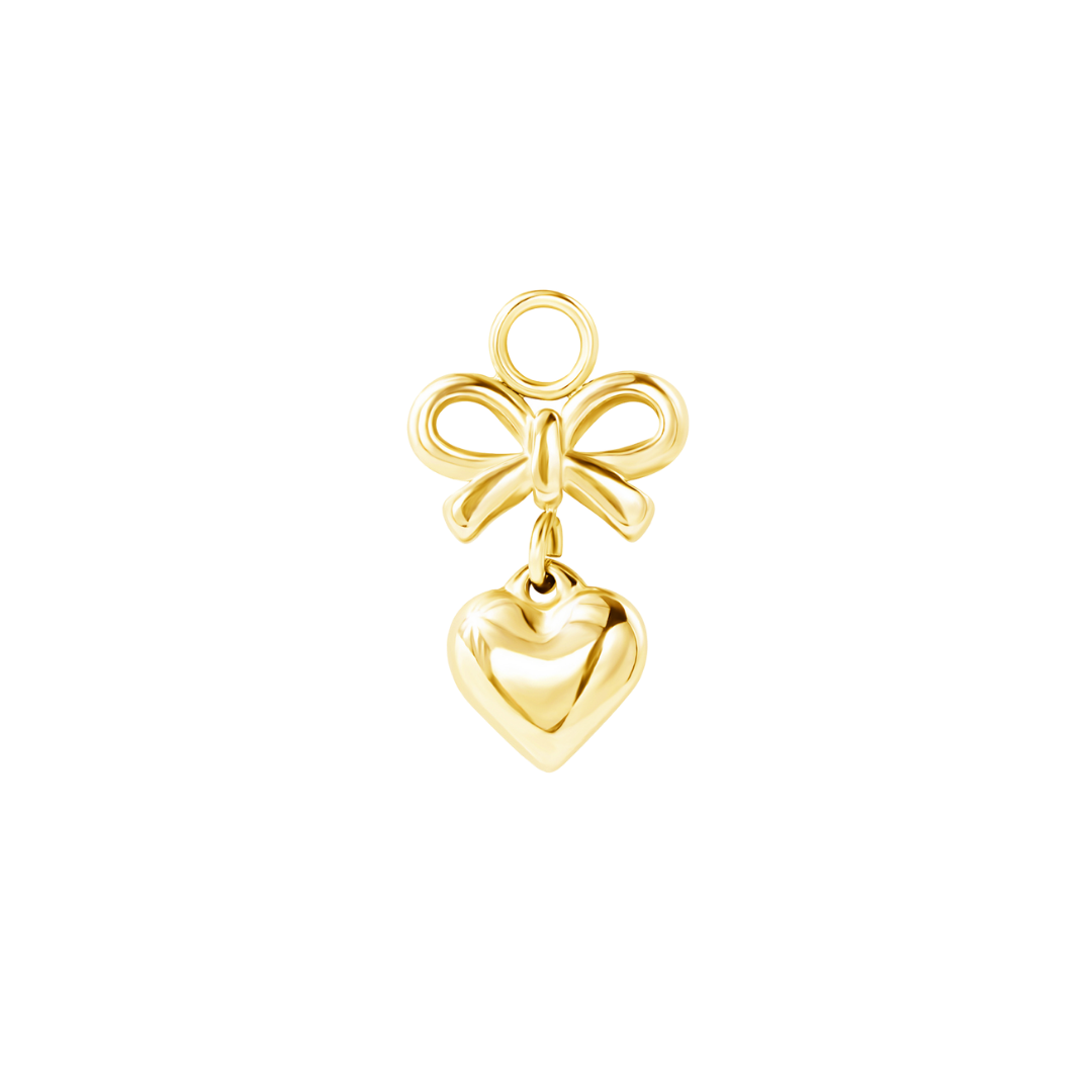 Ribbon Heart Charm