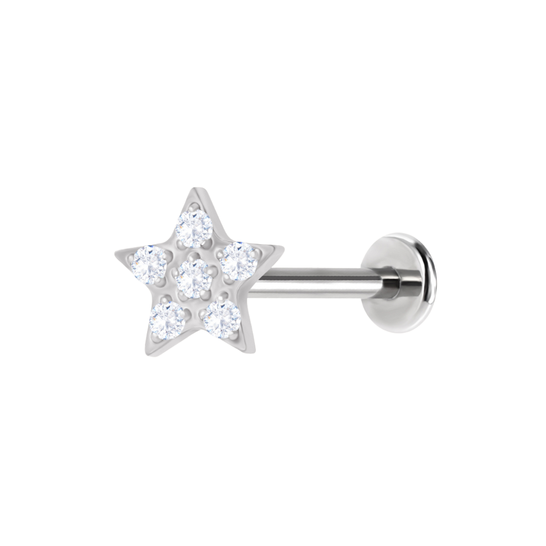 Icy Star Flatback Stud