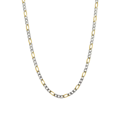 
Two Tone Figaro Chain Necklace