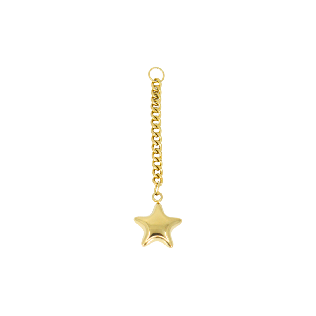 Puffy Star Chain Charm