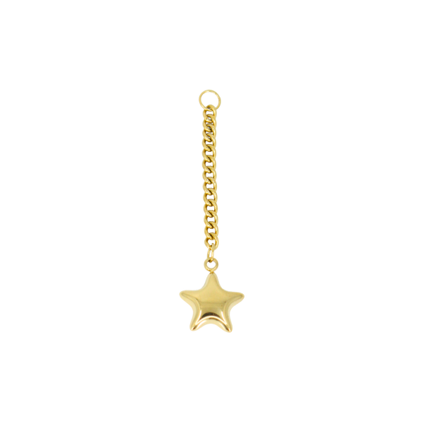 Puffy Star Chain Earring Charm