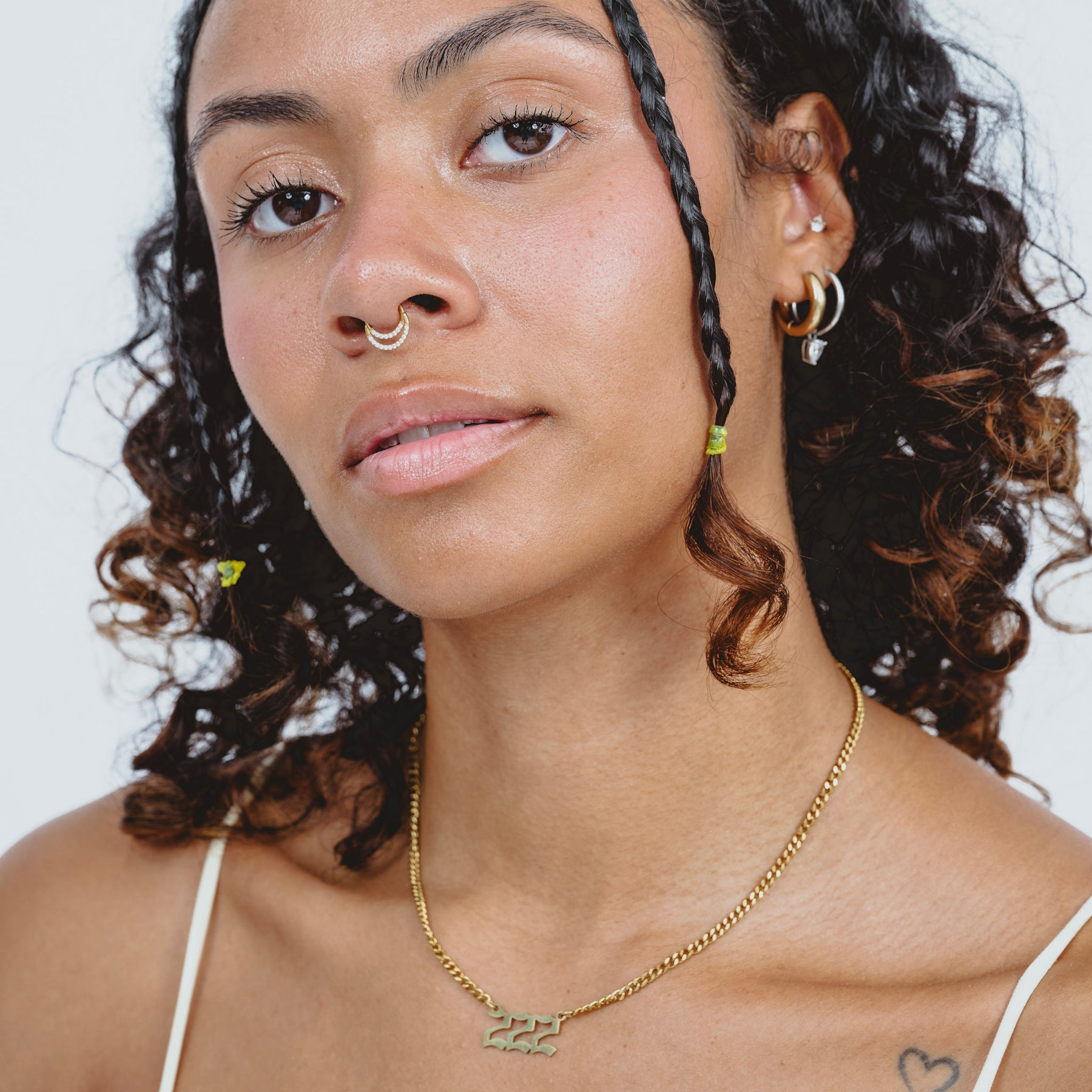 Double Icy Septum Clicker Ring – Stay Golden HI Jewelry