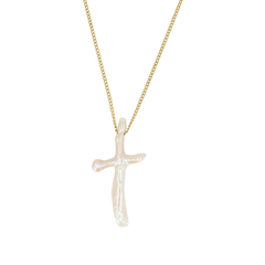 
Pearl Cross Necklace