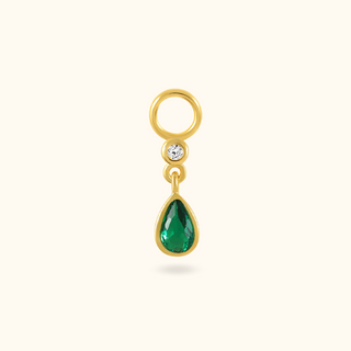 Green Tear Drop Charm