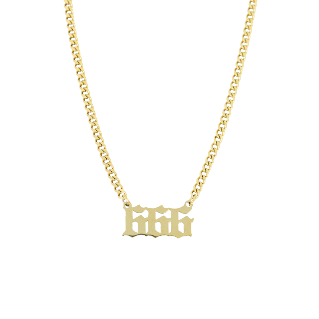 
Angel Number Cuban Necklace