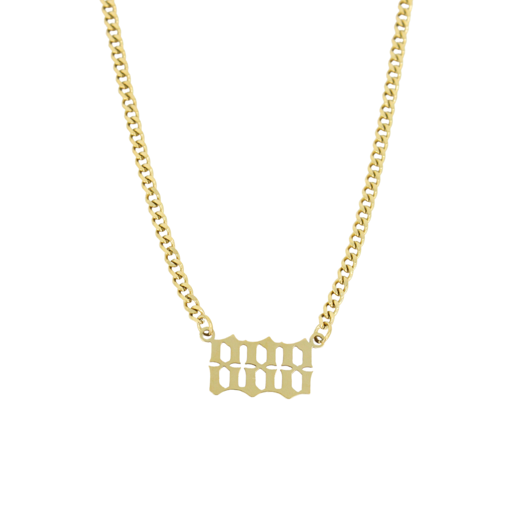 
Angel Number Cuban Necklace