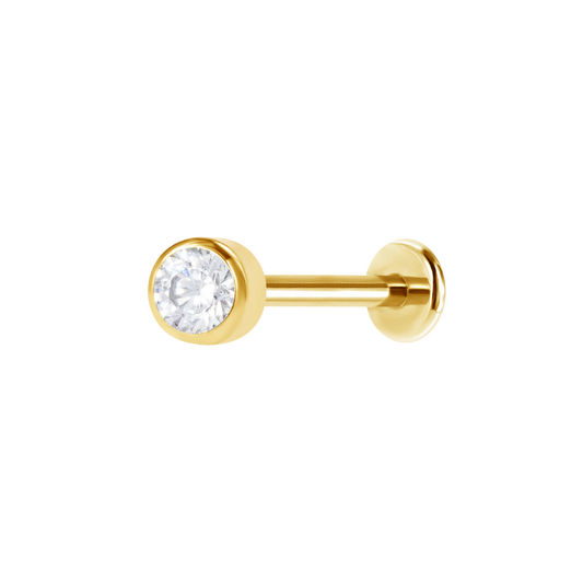 Diamond Bezel Flatback Stud