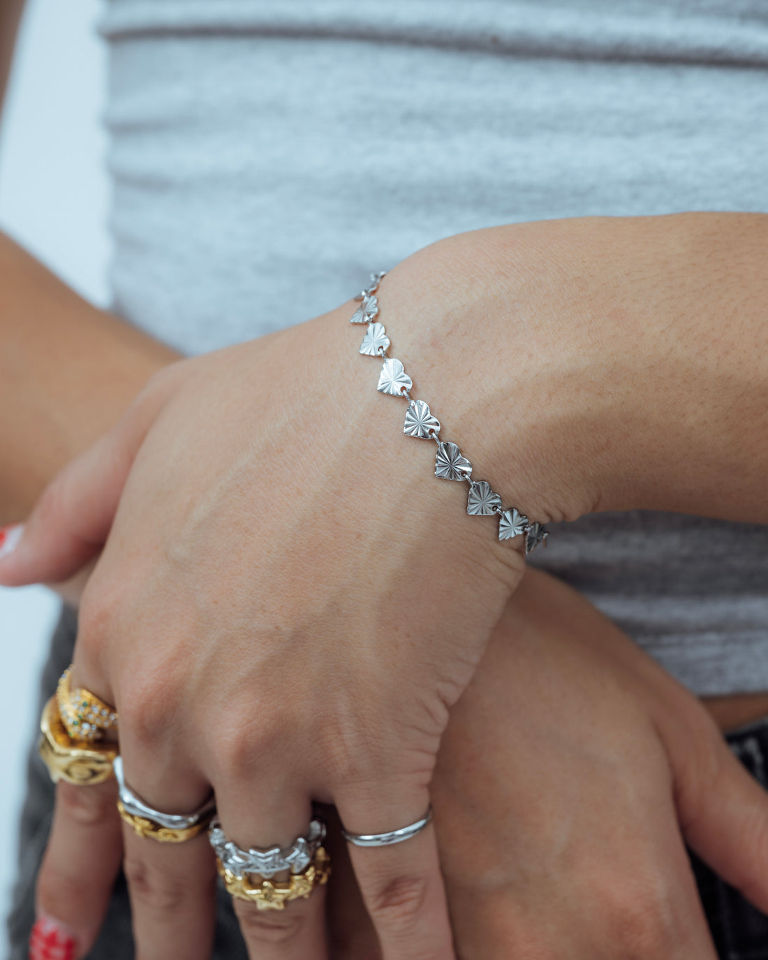 
Starlight Heart Chain Bracelet