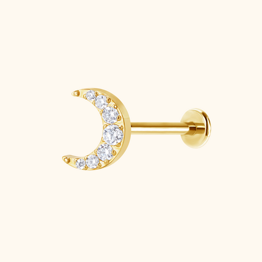 Icy Moon Flatback Stud
