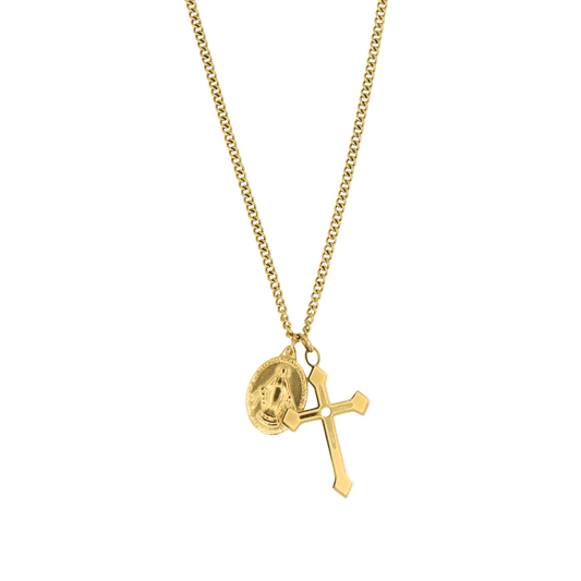 Virgin Mary Cross Necklace