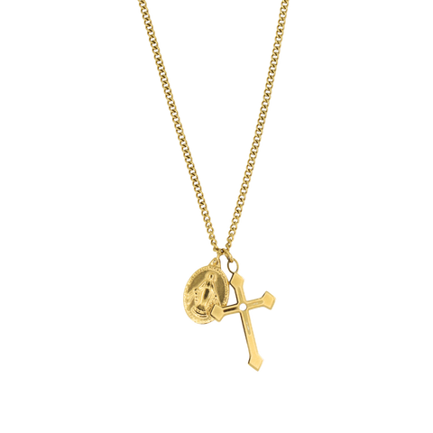 Virgin Mary Cross Necklace