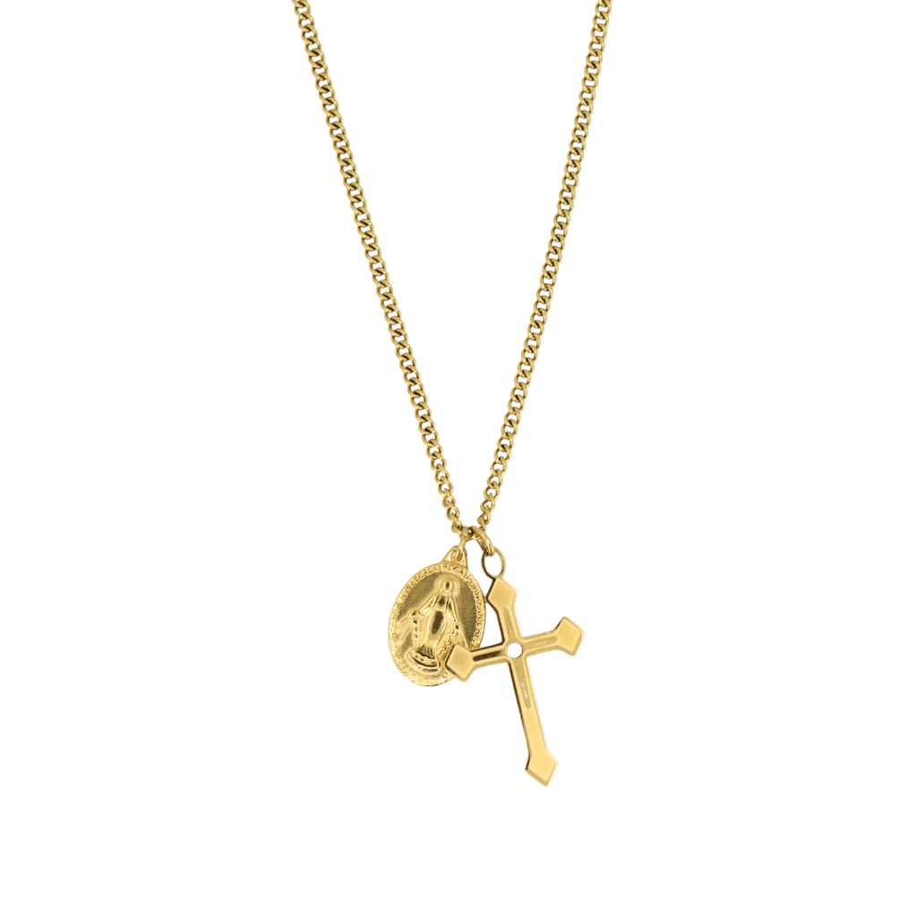 Virgin Mary Cross Necklace – Stay Golden HI Jewelry