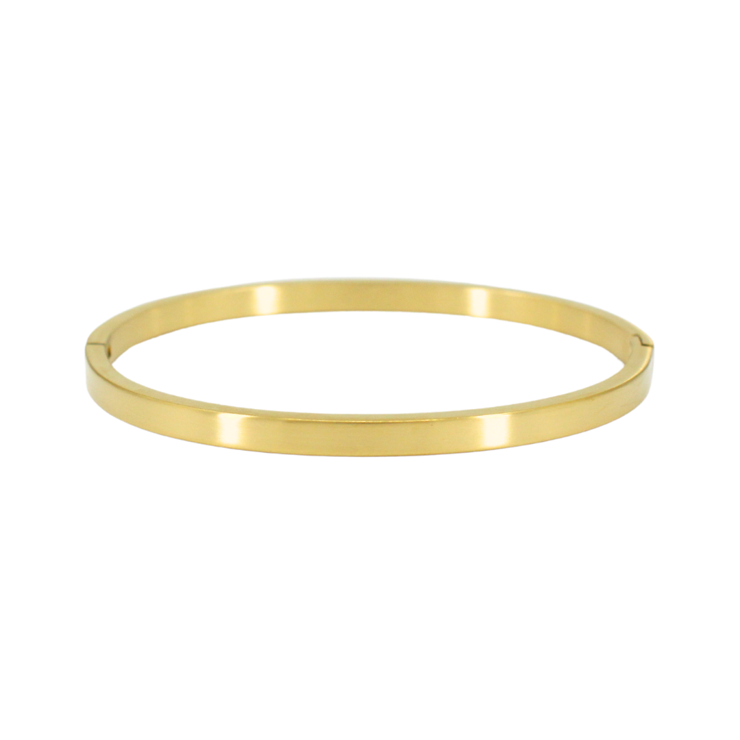 Brushed Classic Flat Bangle