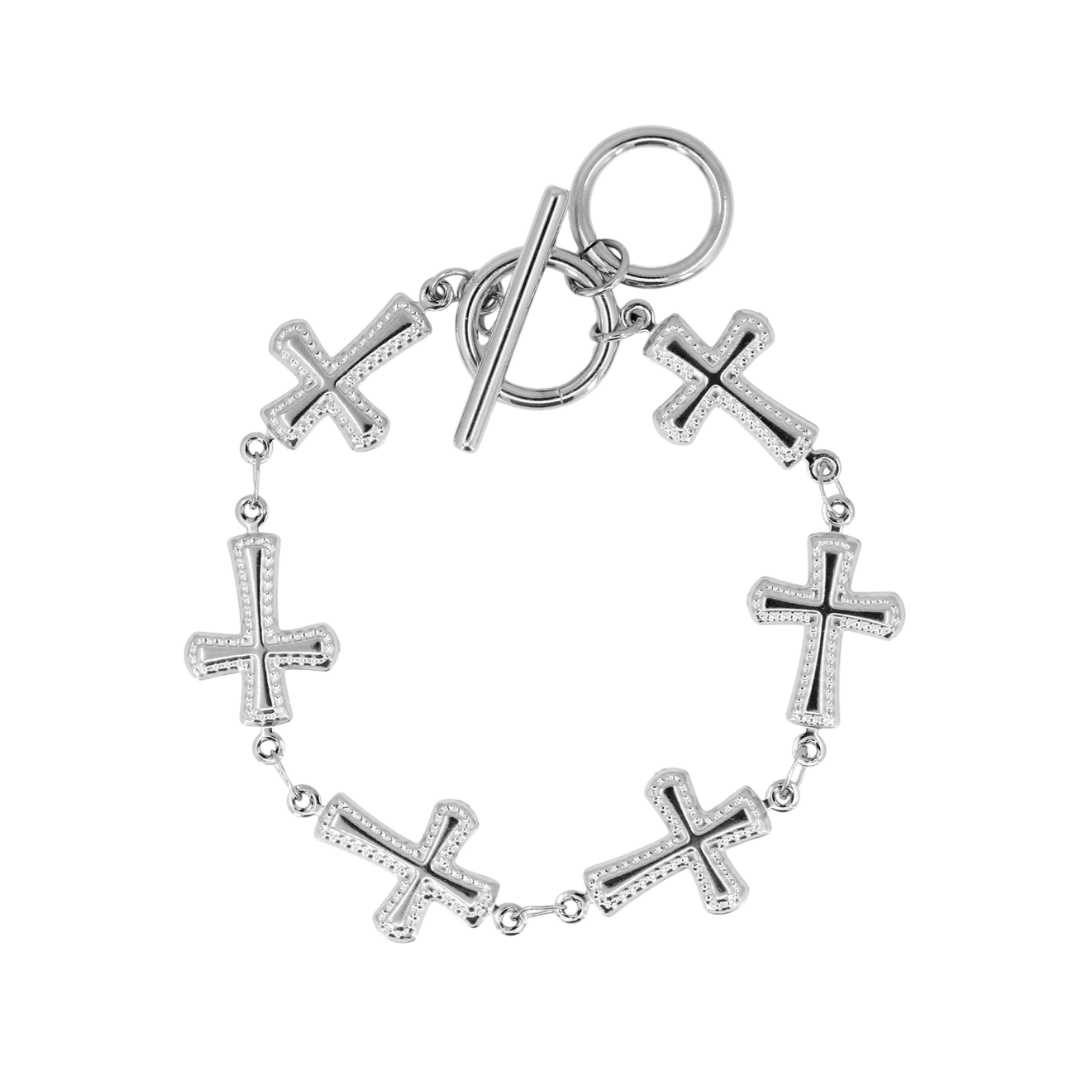 Puffy Cross Bracelet