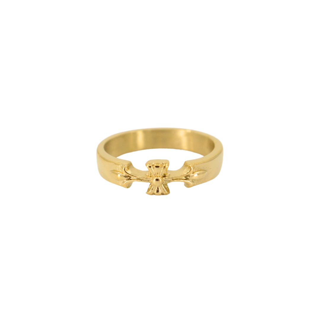 
Chrome Cross Ring Band