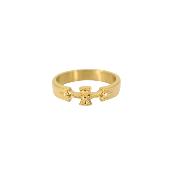 Chrome Cross Ring Band