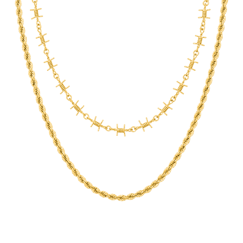 Barbed Wire Necklace Set