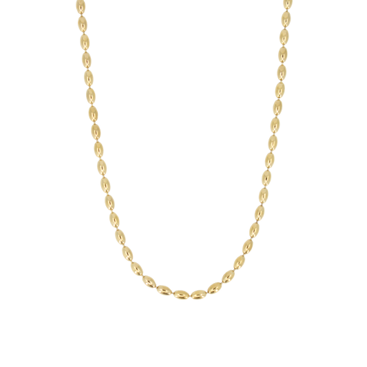 Beaded Oval Chain Necklace