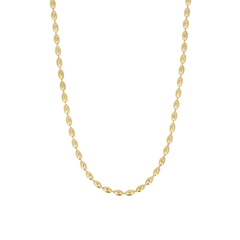 Beaded Oval Chain Necklace (16in + 2in)