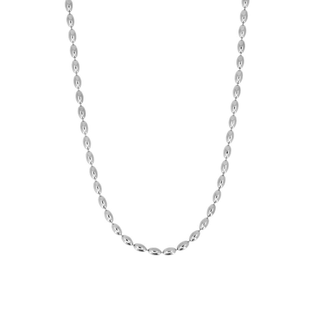 Beaded Oval Chain Necklace