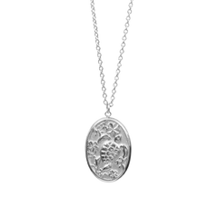 
Coral Bloom Turtle Necklace