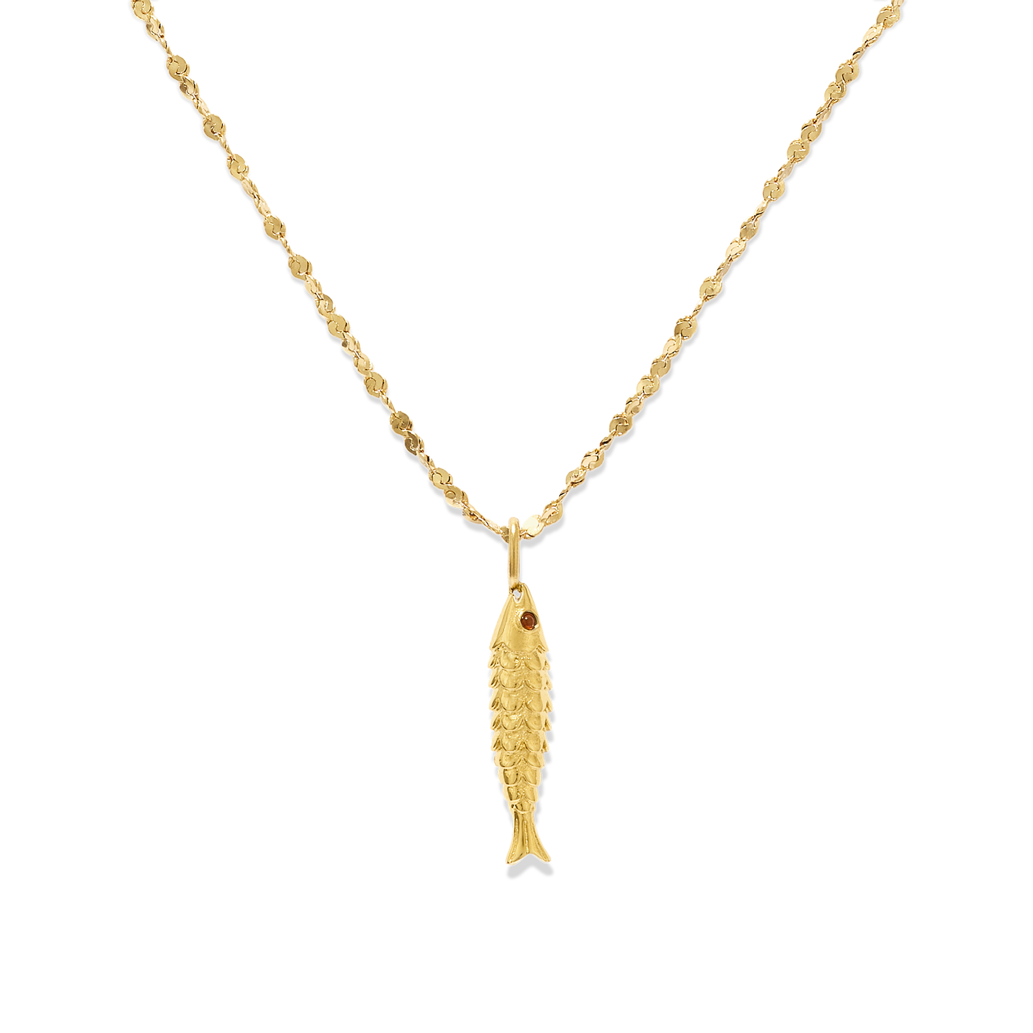 Crimson Gaze Fish Necklace