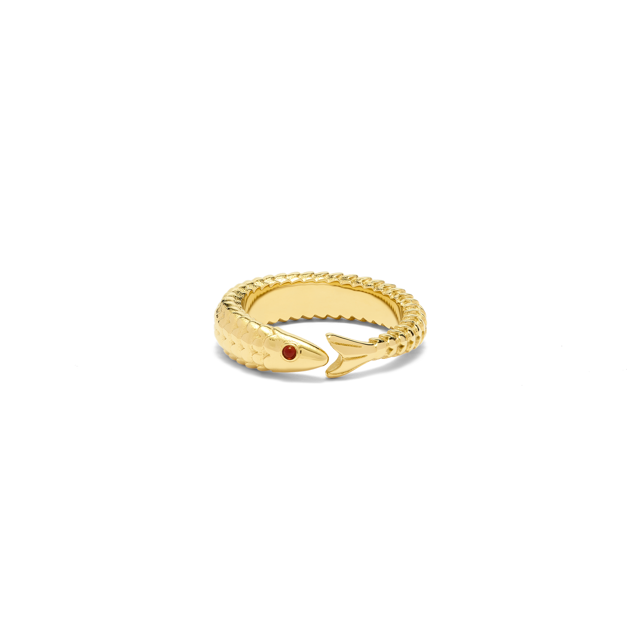 Crimson Gaze Fish Ring