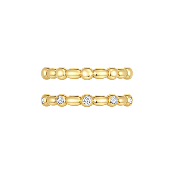 Diamond Bezel Ring Set