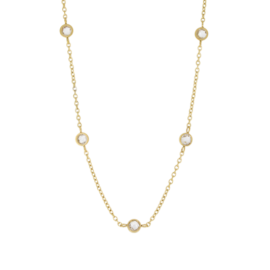 Diamond Bezel Satellite Necklace