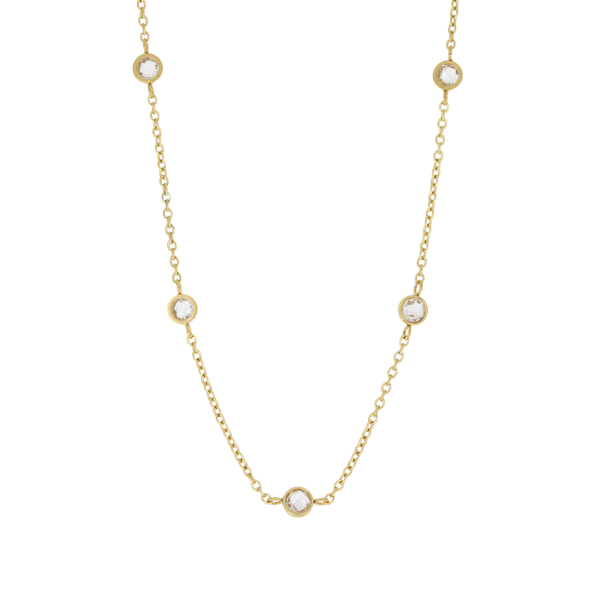 Diamond Bezel Satellite Necklace
