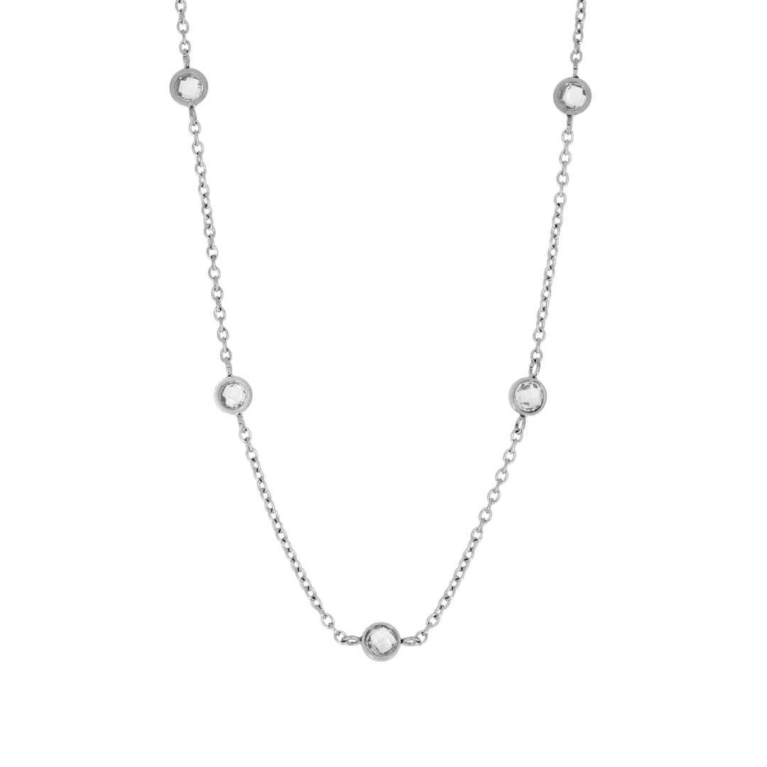 Diamond Bezel Satellite Necklace