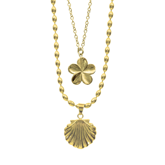 New Year New Bloom Shell Necklace Set