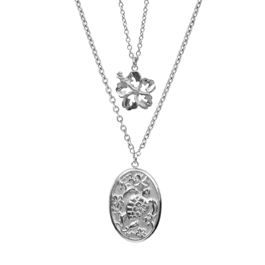 New Year New Bloom Turtle Necklace Set