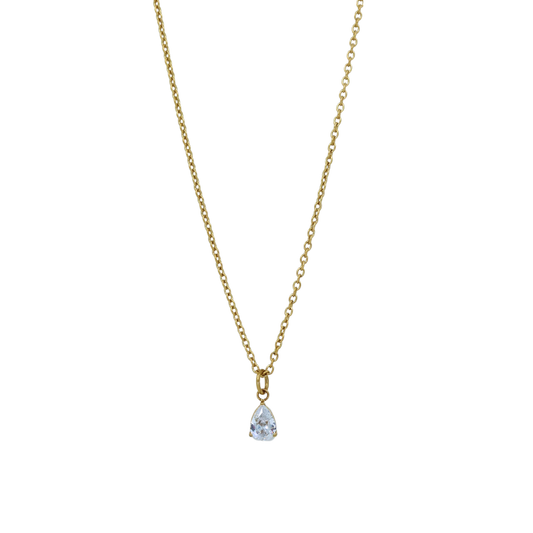 Pear Shape Diamond Necklace