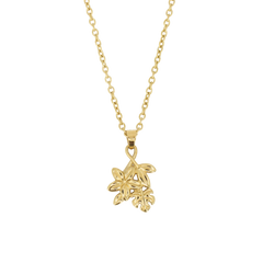 Plumeria Monstera Necklace (18in + 2in)