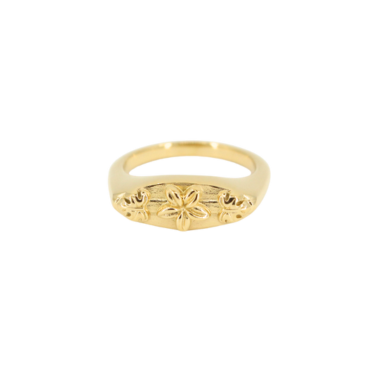 Surfboard Plumeria Monstera Ring