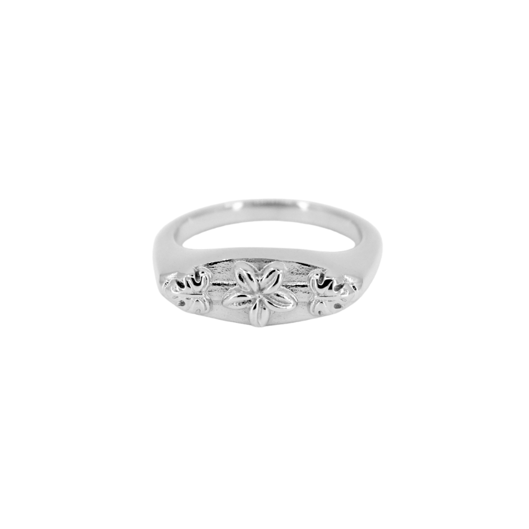 Surfboard Plumeria Monstera Ring