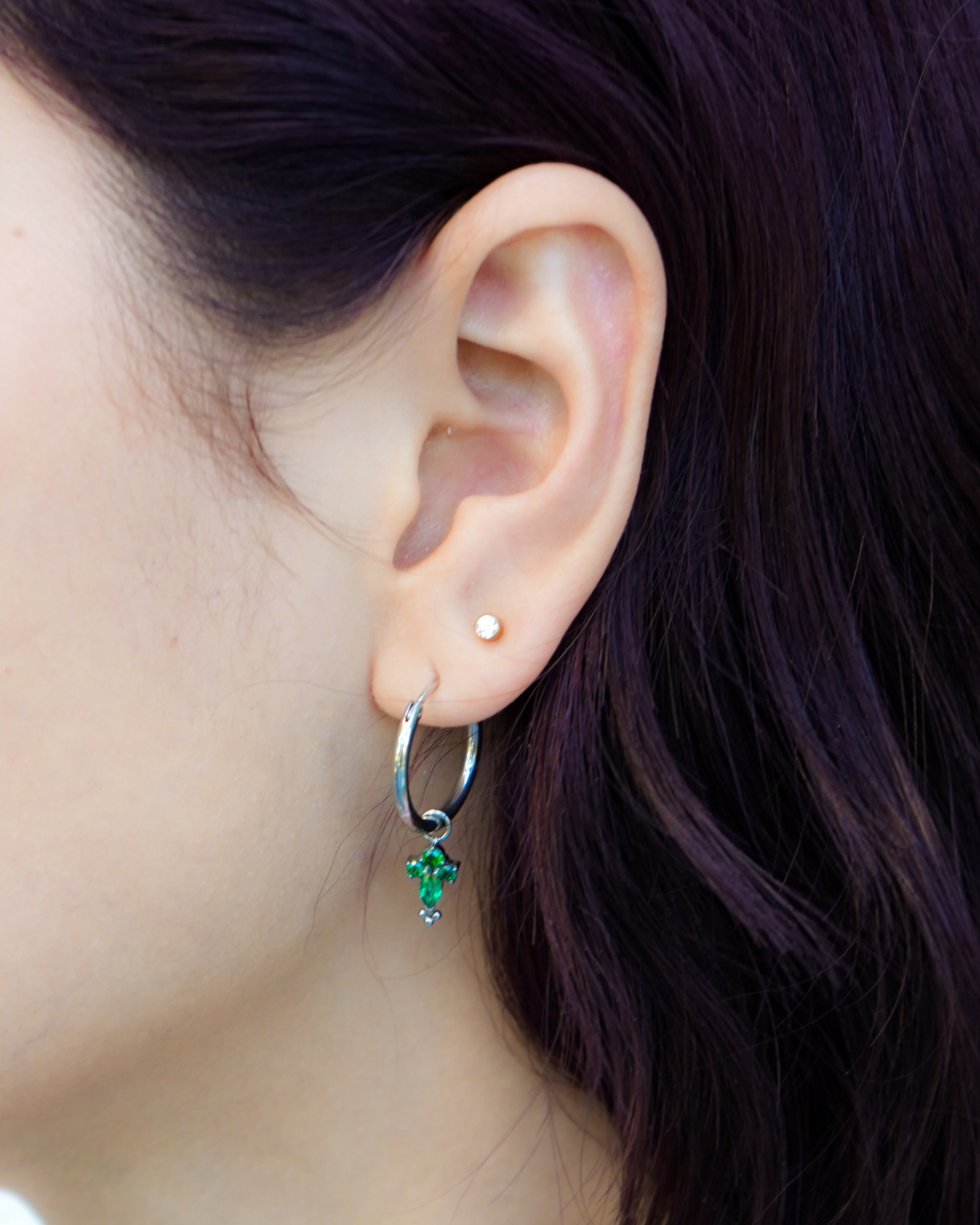 Diamond Bezel Flatback Stud