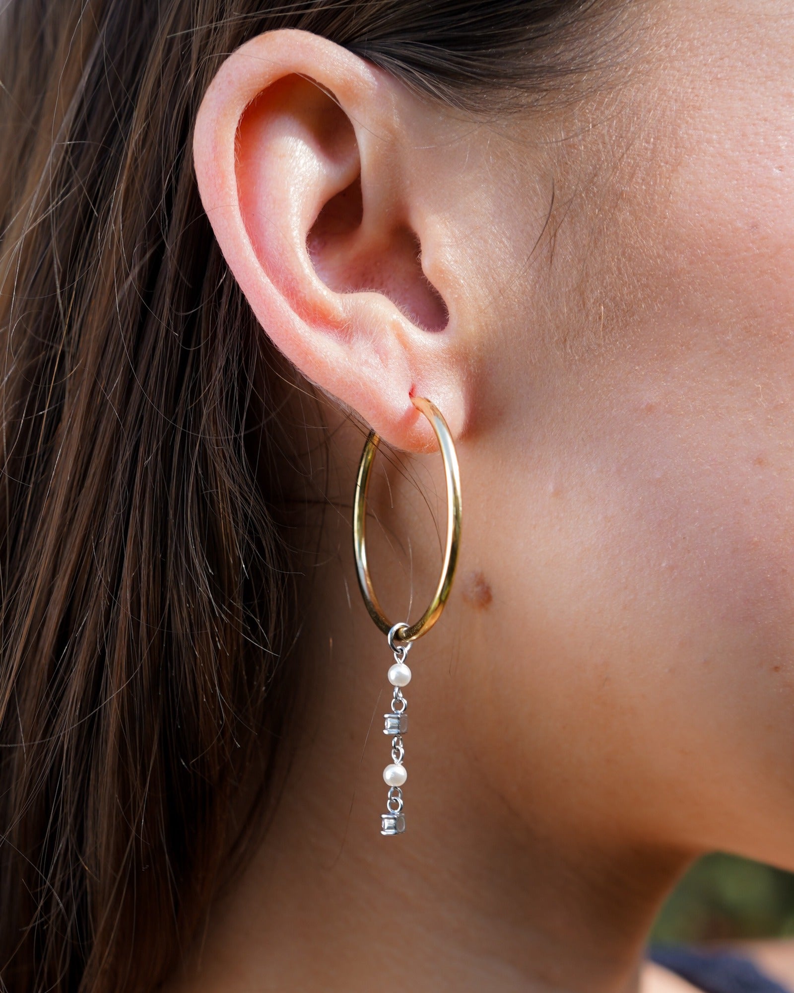 Diamond Pearl Drop Charm