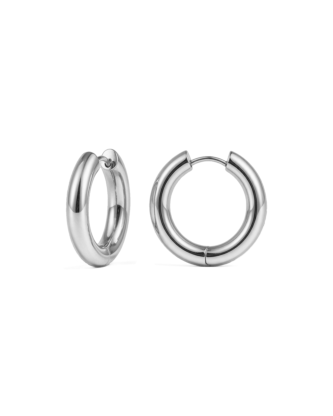 
Chunky Endless Hoops L (14mm) in silver